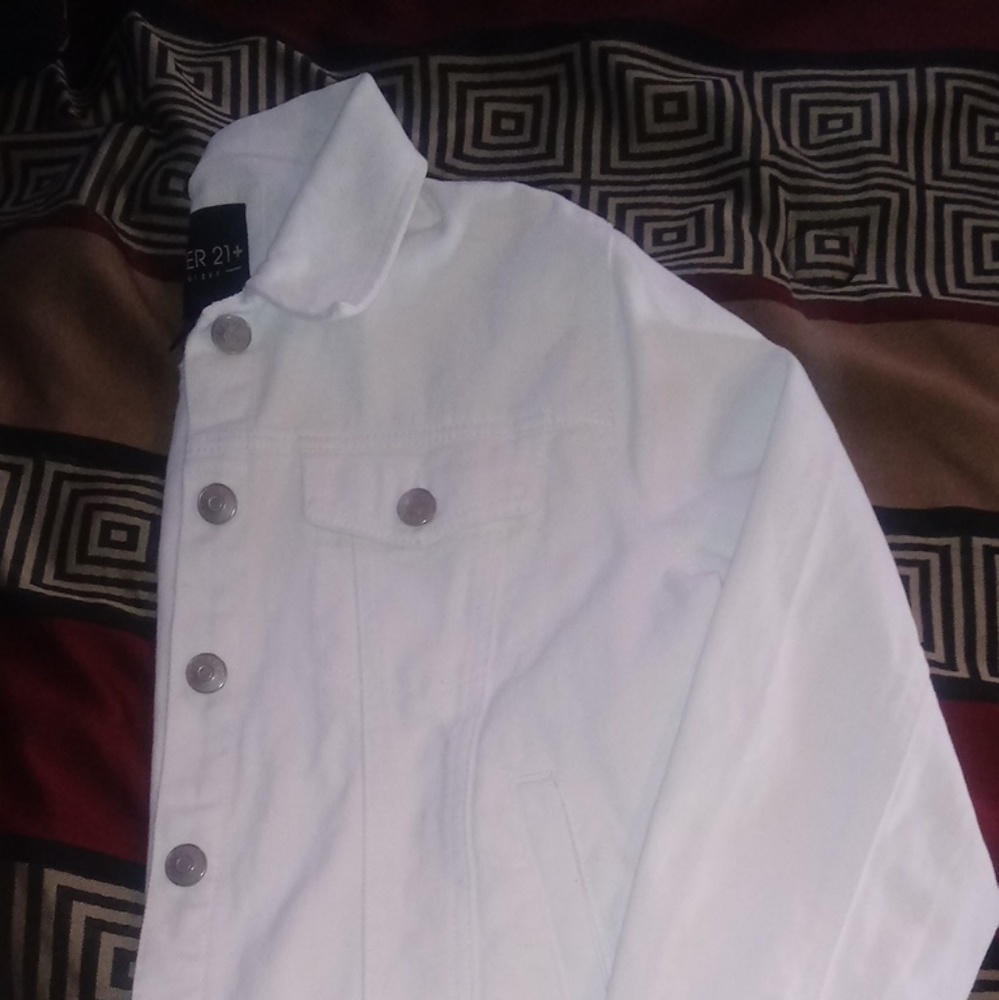 Forever 21 White Denim Jacket